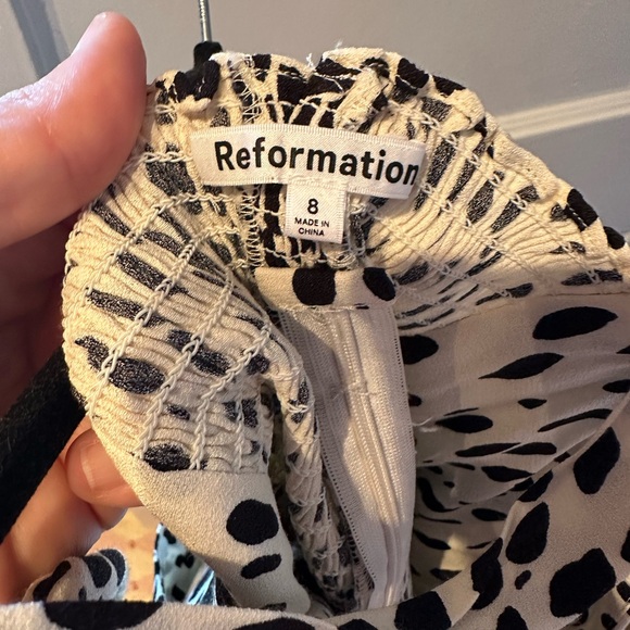 Reformation Ellora top with tie shoulders. Cheetah - Picture 6 of 7